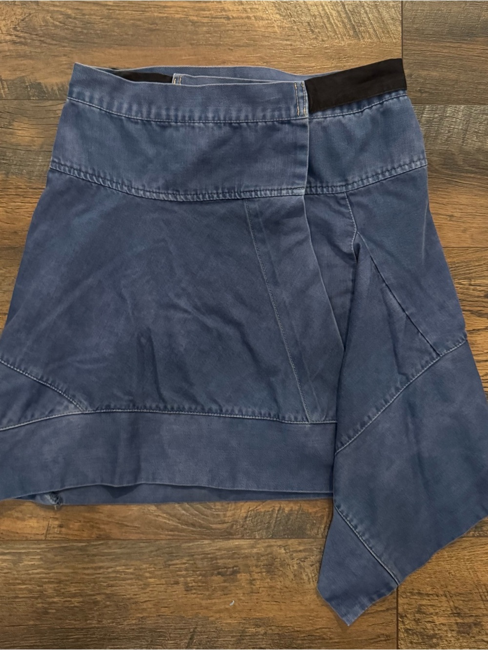 RARE Deadstock Stylenanda Asymmetrical Paneled Denim Mini Skirt - Free Size O/S